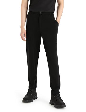 Pantalon Icebreaker MerinoFine™ Interlock Homme Noir | FR 1119GSOL